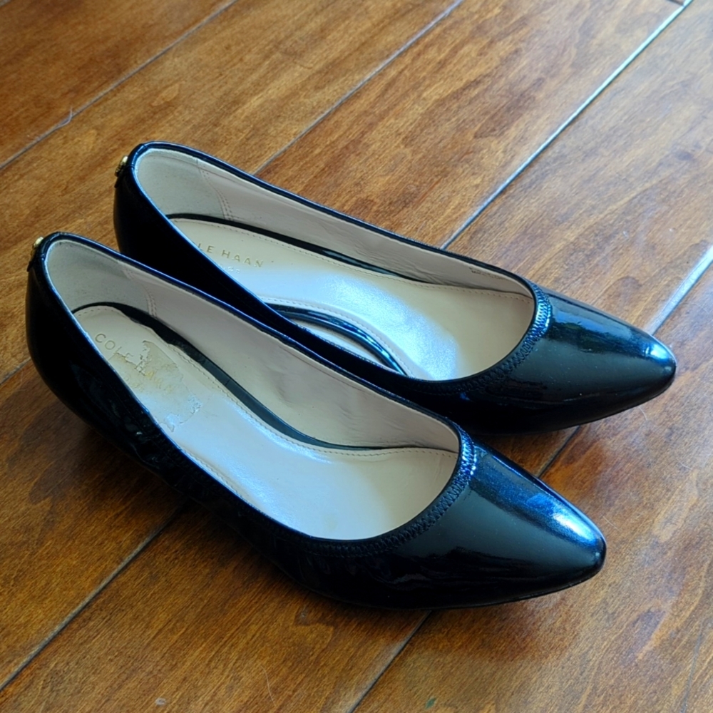 Cole Haan patent leather wedges